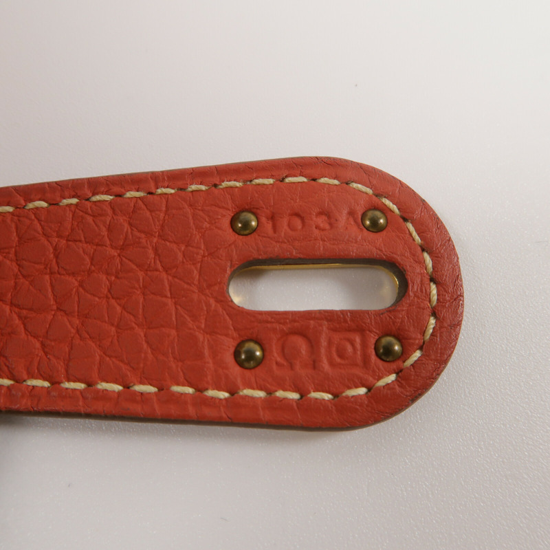 HERMES Clemence皮革Lindy 30肩背袋Rouge Tomate-6
