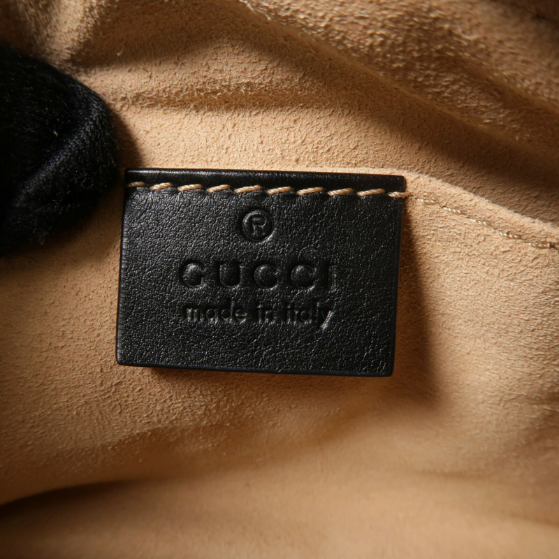GUCCI 羊皮皮革GG Marmont Mini鏈帶肩背袋-5