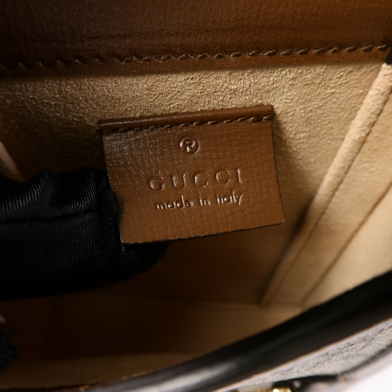 GUCCI 塗層帆布Horsebit 1955肩背袋-5