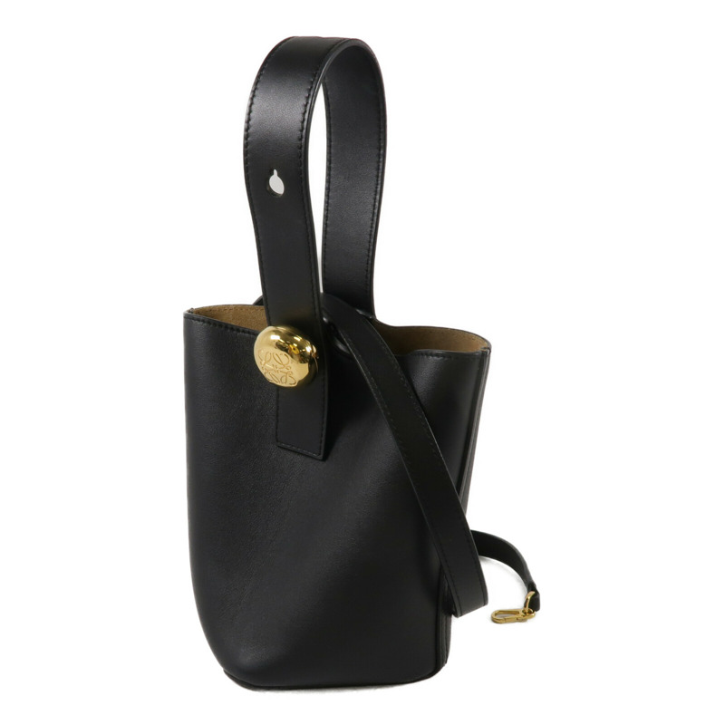LOEWE 牛皮皮革Mini Pebble Bucket Bag手挽肩背兩用袋-1