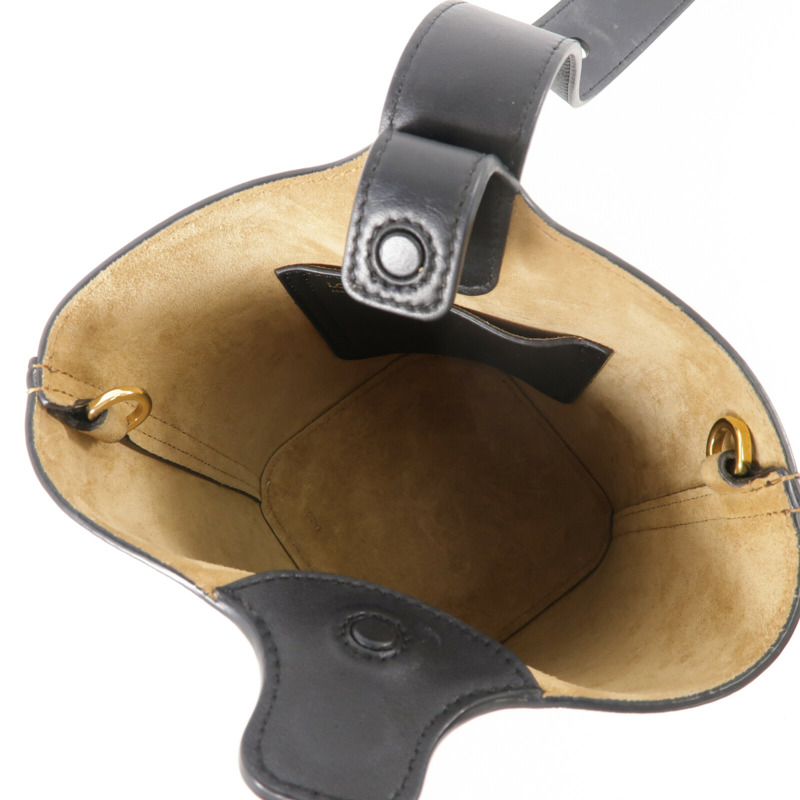 LOEWE 牛皮皮革Mini Pebble Bucket Bag手挽肩背兩用袋-3