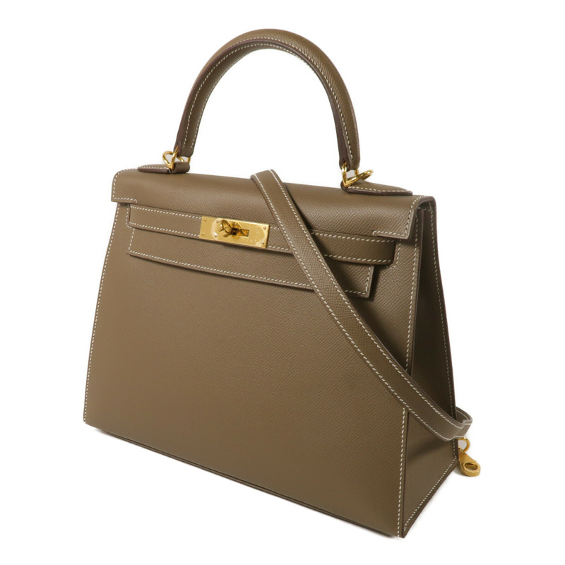 HERMES Kelly 28手挽肩背兩用袋Etoupe-1