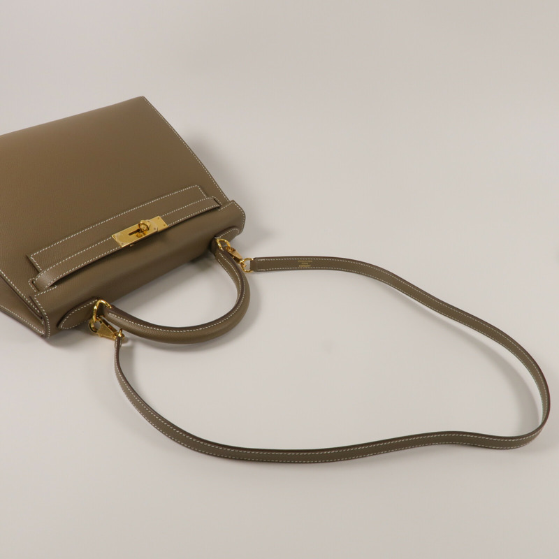 HERMES Kelly 28手挽肩背兩用袋Etoupe-10