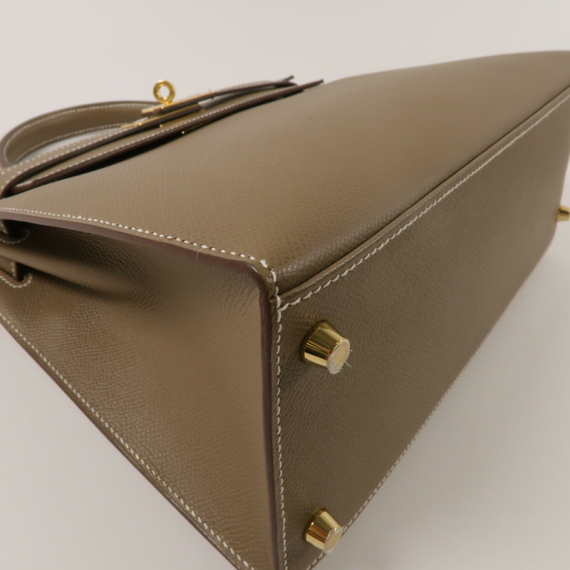 HERMES Kelly 28手挽肩背兩用袋Etoupe-12