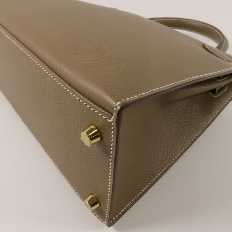 HERMES Kelly 28手挽肩背兩用袋Etoupe-15