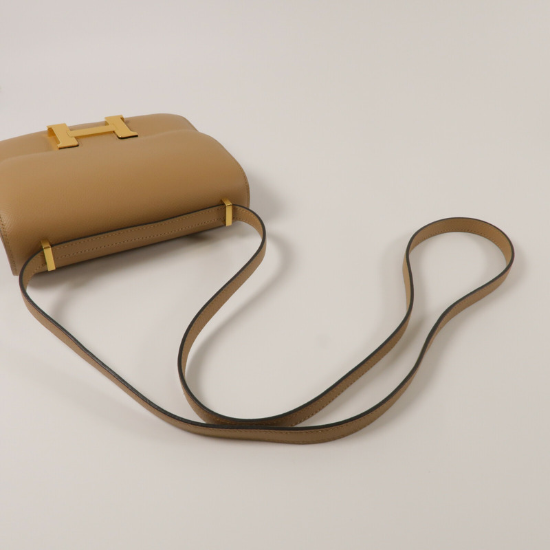 HERMES Epsom皮革Constance Mini肩背袋Chai-8