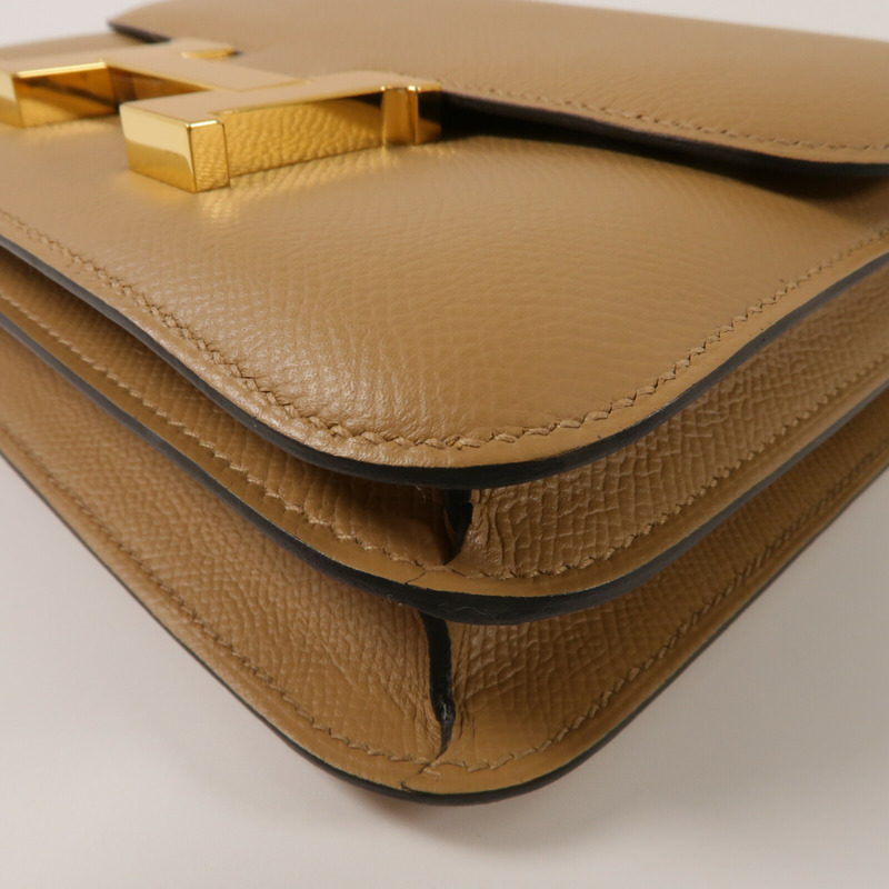 HERMES Epsom皮革Constance Mini肩背袋Chai-11