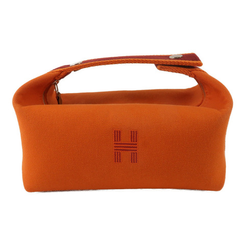 HERMES 帆布Bride A Brac PM手挽袋Orange