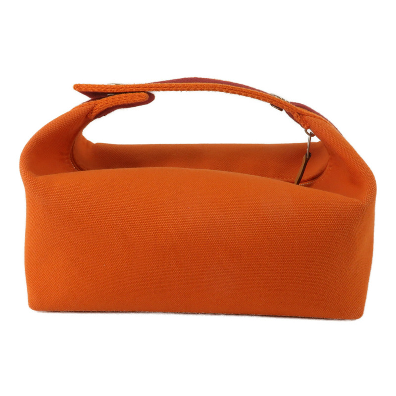 HERMES 帆布Bride A Brac PM手挽袋Orange-2
