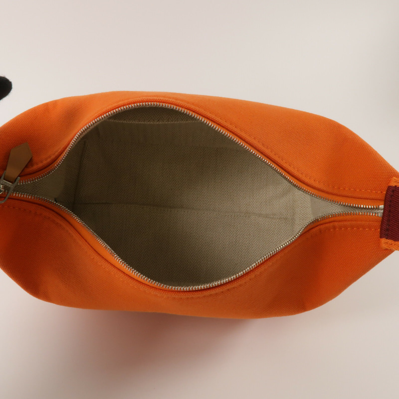 HERMES 帆布Bride A Brac PM手挽袋Orange-4