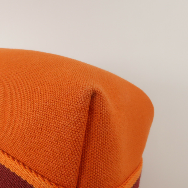 HERMES 帆布Bride A Brac PM手挽袋Orange-9