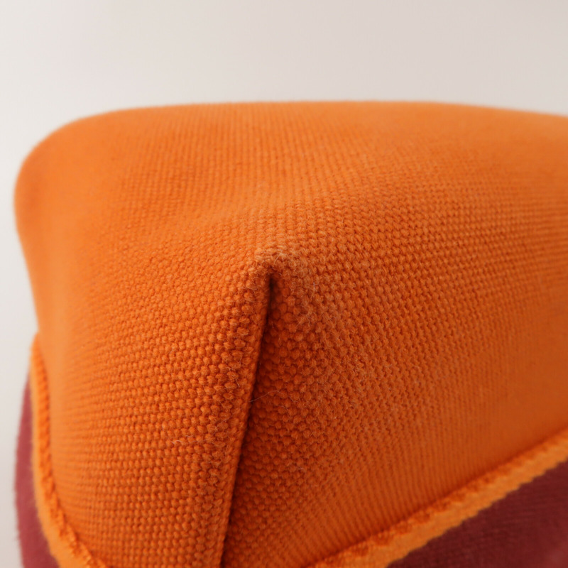 HERMES 帆布Bride A Brac PM手挽袋Orange-10