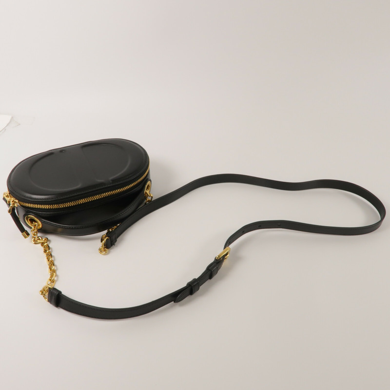 Dior 牛皮皮革CD Signature Oval Camera Bag鏈帶手挽肩背兩用袋-7