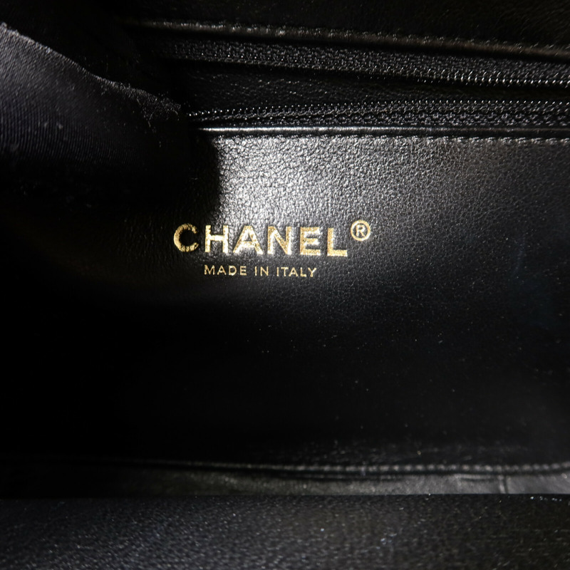 CHANEL 牛皮皮革CC Filigree Vanity Case Medium手挽肩背兩用袋-5