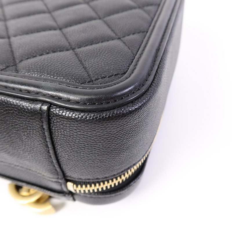 CHANEL 牛皮皮革CC Filigree Vanity Case Medium手挽肩背兩用袋-12