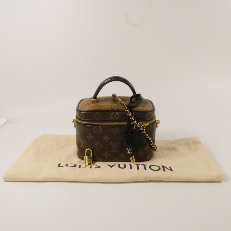 LOUIS VUITTON Monogram Reverse Vanity PM手挽肩背兩用袋-9