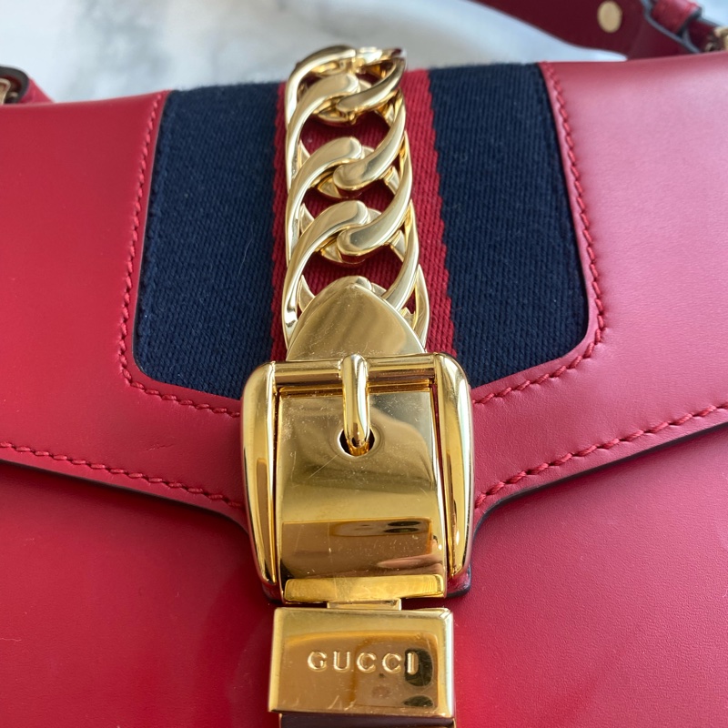 Gucci 紅色塞爾維亞 中號-17