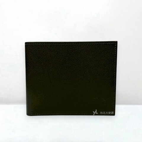 A13244-HERMES Citizen Twill 黑色Evercolor小牛皮8卡短夾
