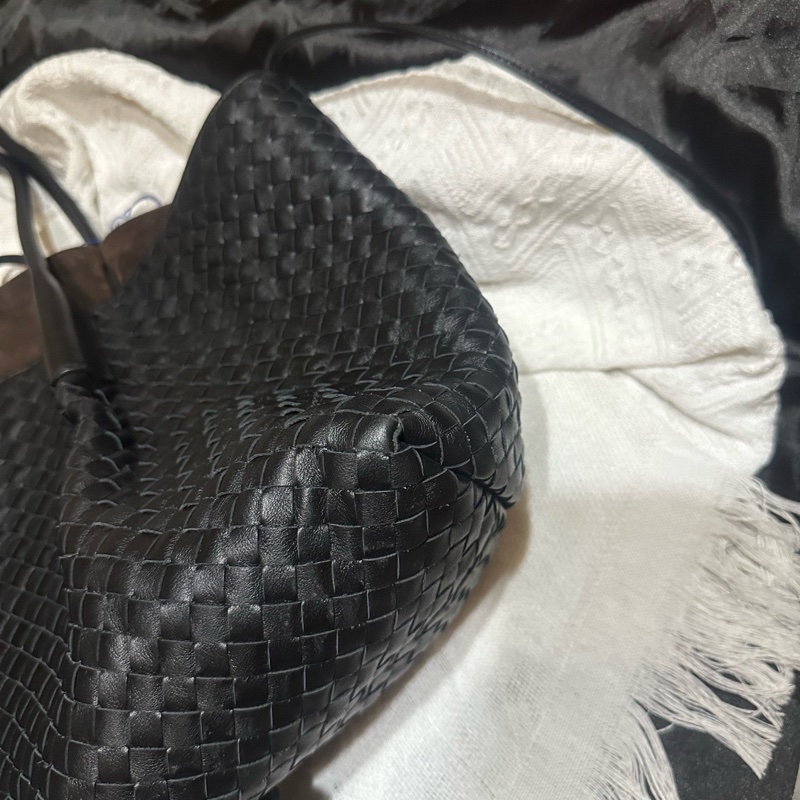 Bottega Veneta BV Pinacoteca黑色編織托特包 底長:43-2