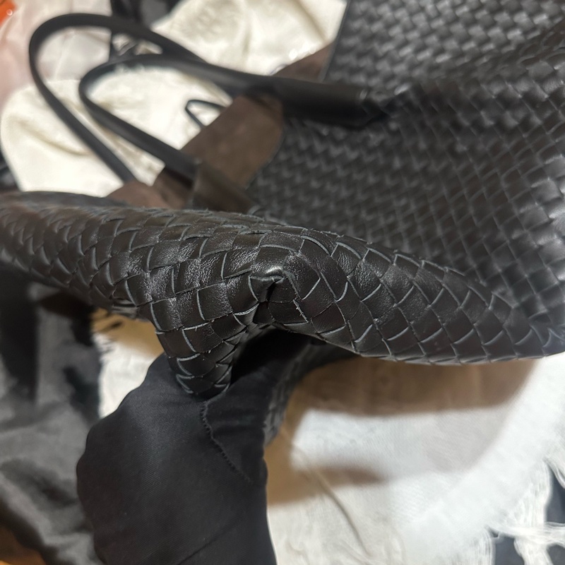Bottega Veneta BV Pinacoteca黑色編織托特包 底長:43-4