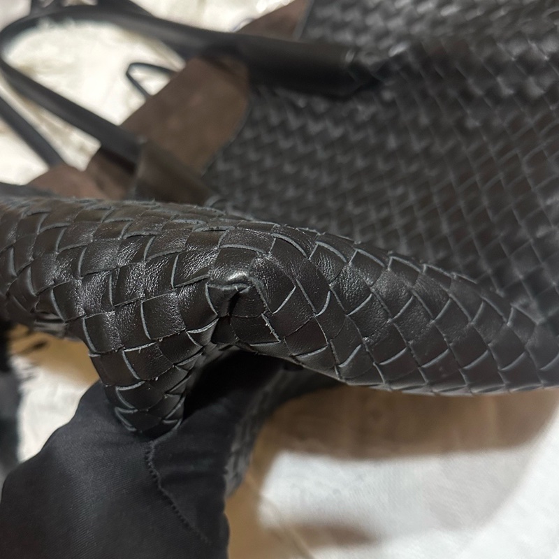 Bottega Veneta BV Pinacoteca黑色編織托特包 底長:43-9