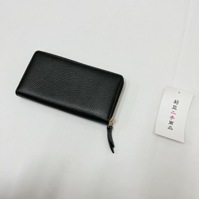 莉亞精品♡Gucci 456117 長夾黑金 二手-2
