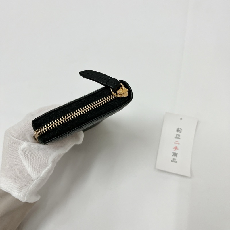 莉亞精品♡Gucci 456117 長夾黑金 二手-7