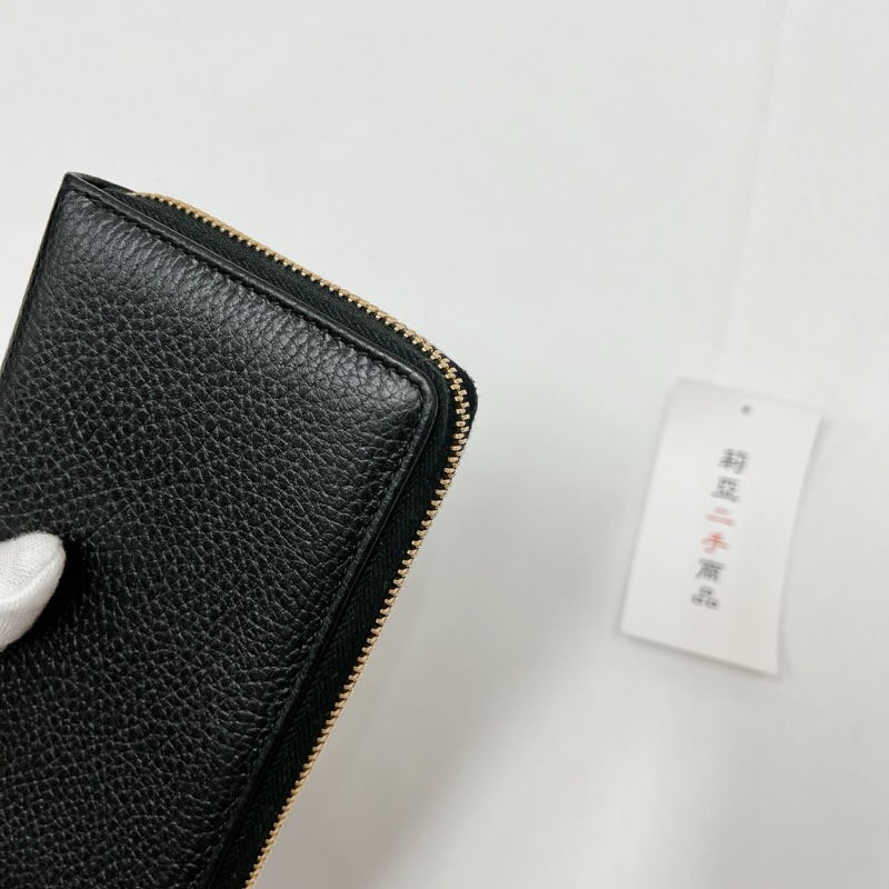 莉亞精品♡Gucci 456117 長夾黑金 二手-10