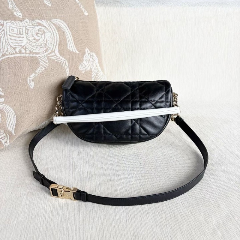 Dior vibe系列斜背包 羊皮 黑色藤格紋 17*15*6 9新 配件肩帶 塵袋-2