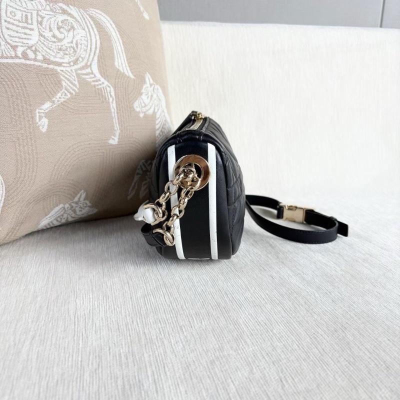 Dior vibe系列斜背包 羊皮 黑色藤格紋 17*15*6 9新 配件肩帶 塵袋-4