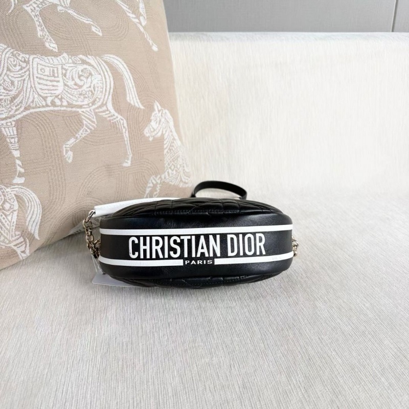 Dior vibe系列斜背包 羊皮 黑色藤格紋 17*15*6 9新 配件肩帶 塵袋-5