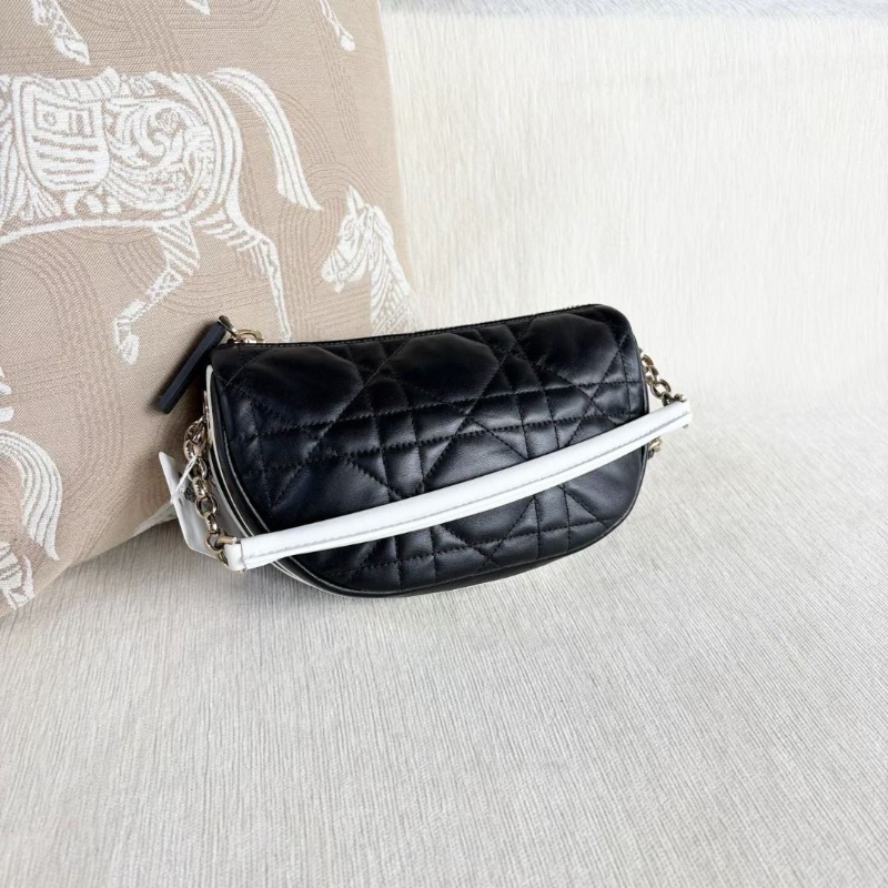 Dior vibe系列斜背包 羊皮 黑色藤格紋 17*15*6 9新 配件肩帶 塵袋-6