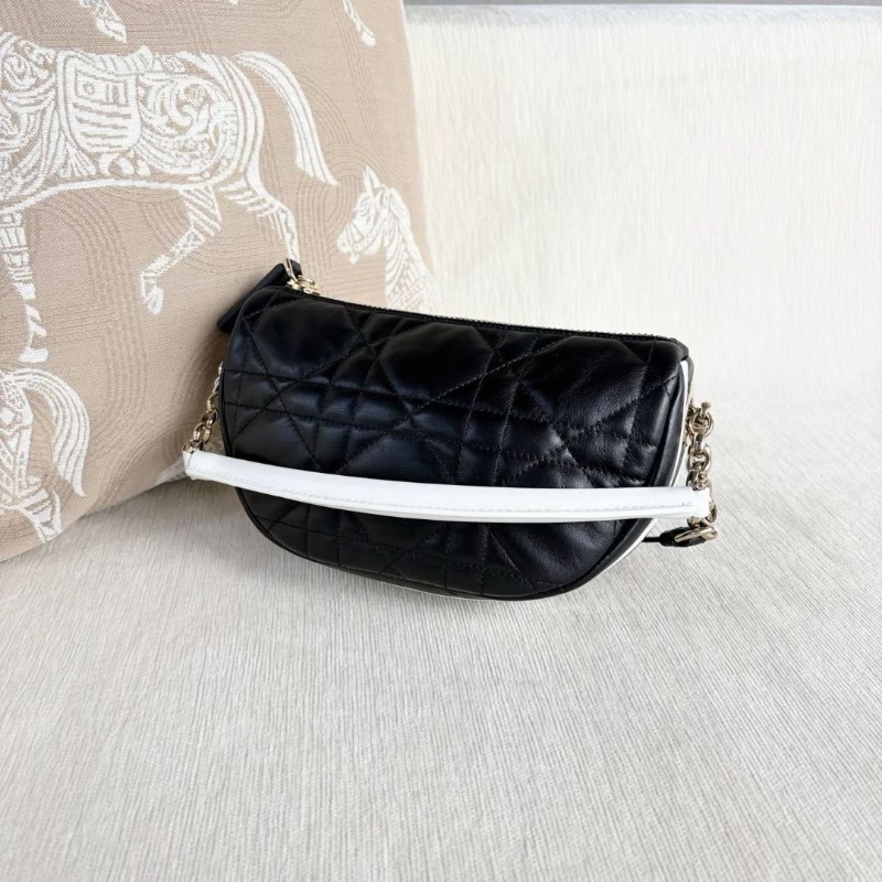 Dior vibe系列斜背包 羊皮 黑色藤格紋 17*15*6 9新 配件肩帶 塵袋-7