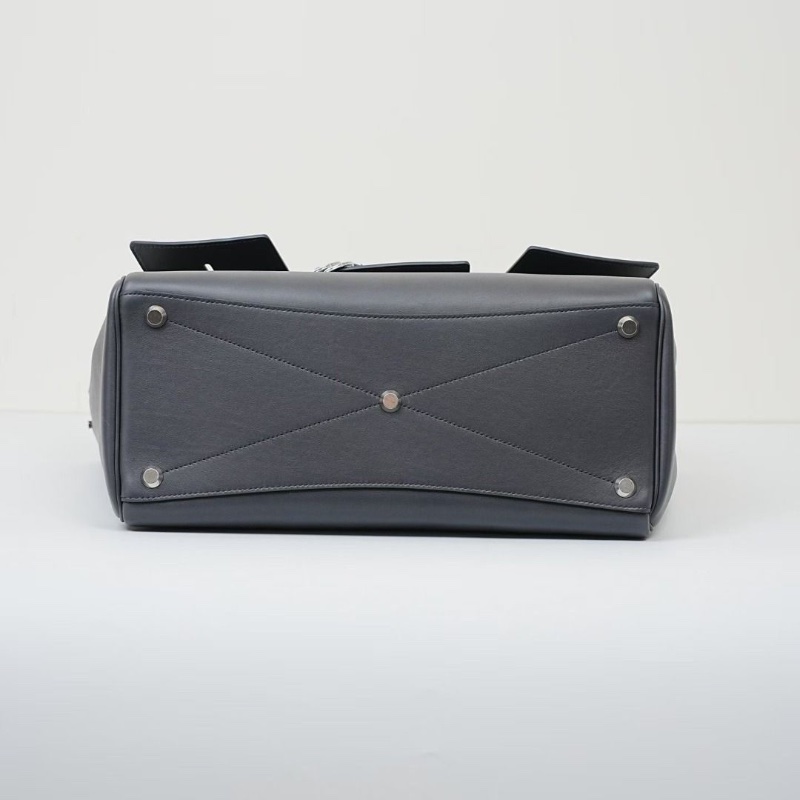 Balenciaga Bel Air 小牛皮手提包灰色 37*14*25 95新 配件塵袋-5