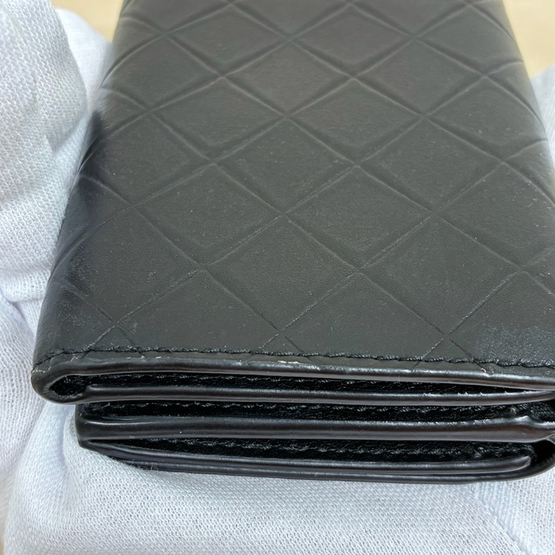 BOTTEGA VENETA 黑色 三折短夾-14