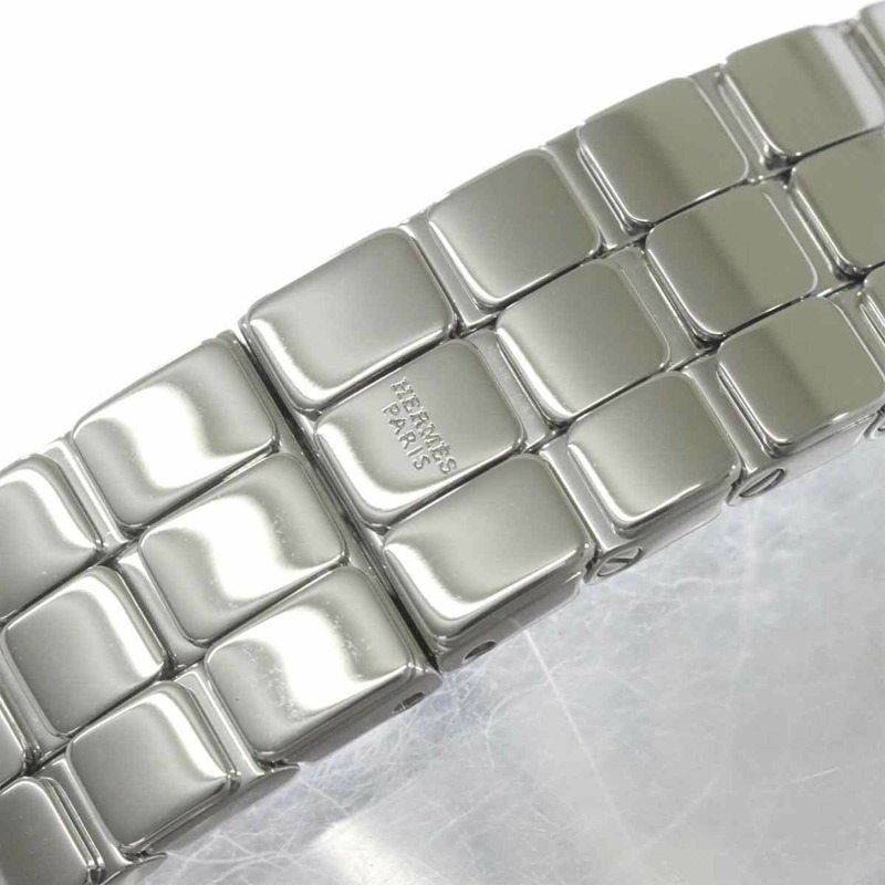 愛馬仕 H-Watch Mini HH1 110 11P 鑲鑽女錶 白色錶殼 石英錶 H mini-5
