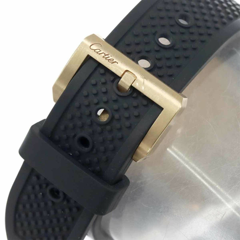 卡地亞 Calibre de Diver W7100052 男士腕錶,日期顯示,黑色錶盤,18K 玫瑰金錶殼,自動上鍊機芯-6