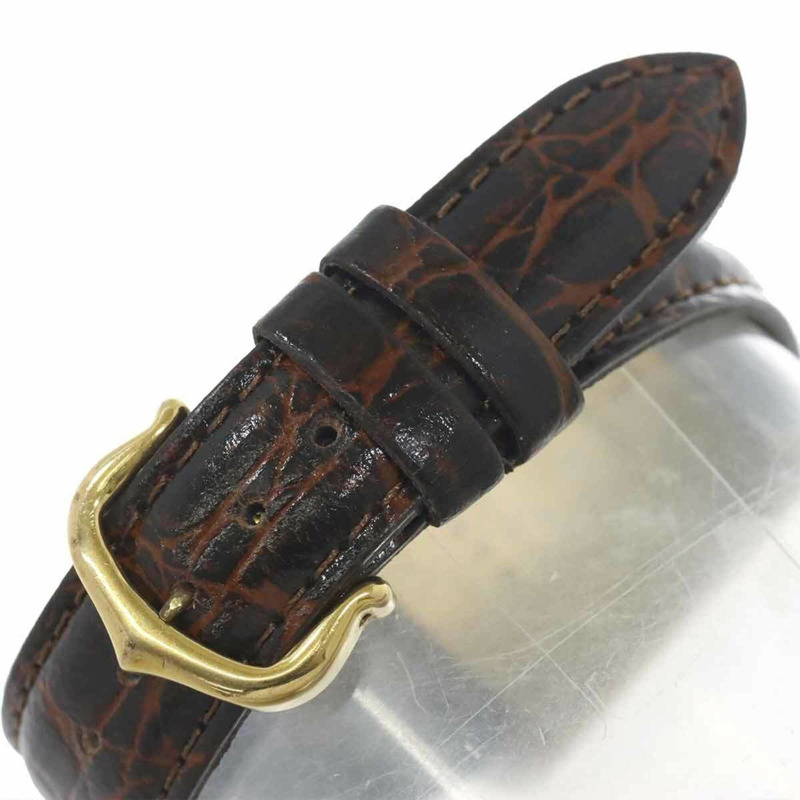 卡地亞 Must Tank Vermeil XL W1013954 男士腕錶 白色 SV925 石英錶-5