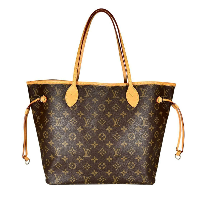 路易威登 Neverfull MM Monogram 帆布手提包 M40156 棕色-0