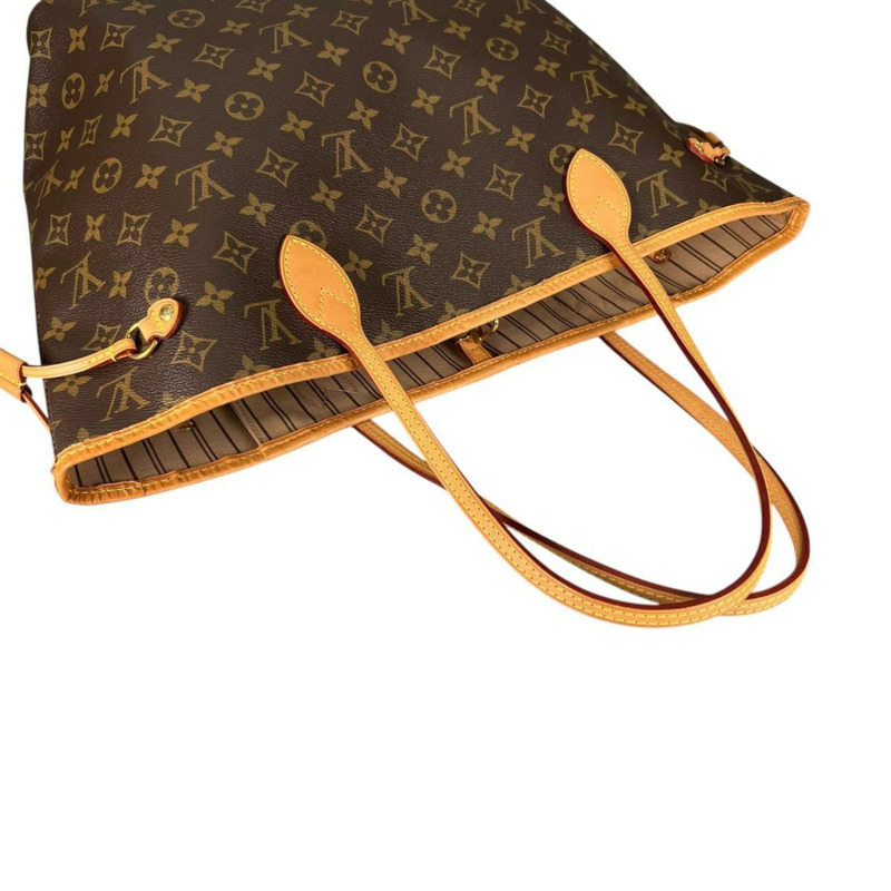 路易威登 Neverfull MM Monogram 帆布手提包 M40156 棕色-4