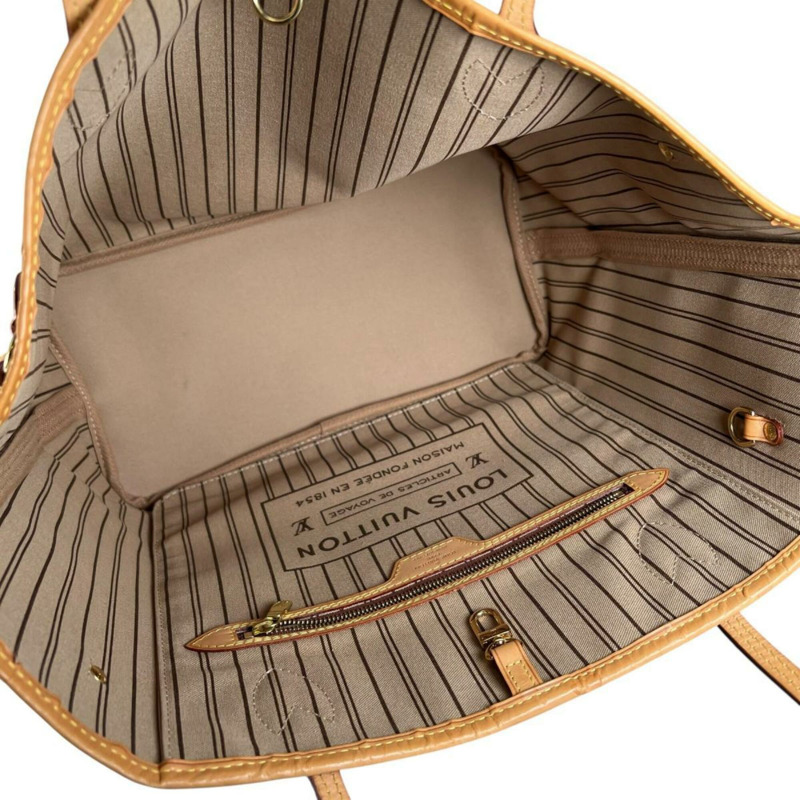 路易威登 Neverfull MM Monogram 帆布手提包 M40156 棕色-10