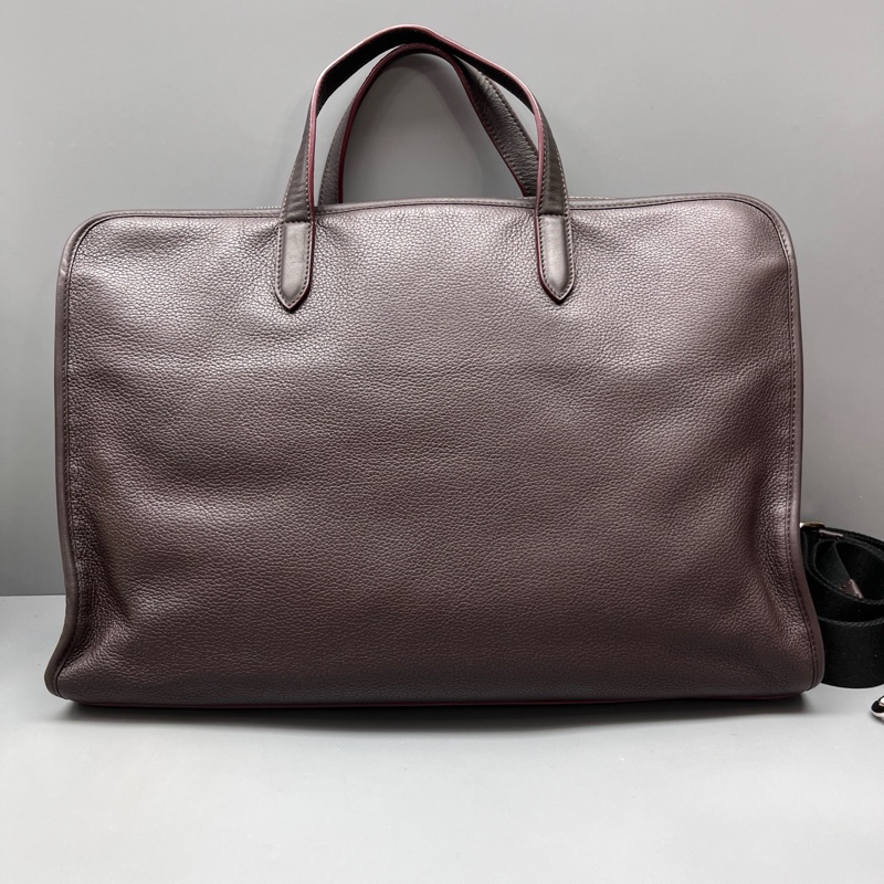 Loewe 羅意威 深棕色荔枝紋公文包 尺寸42*28-1