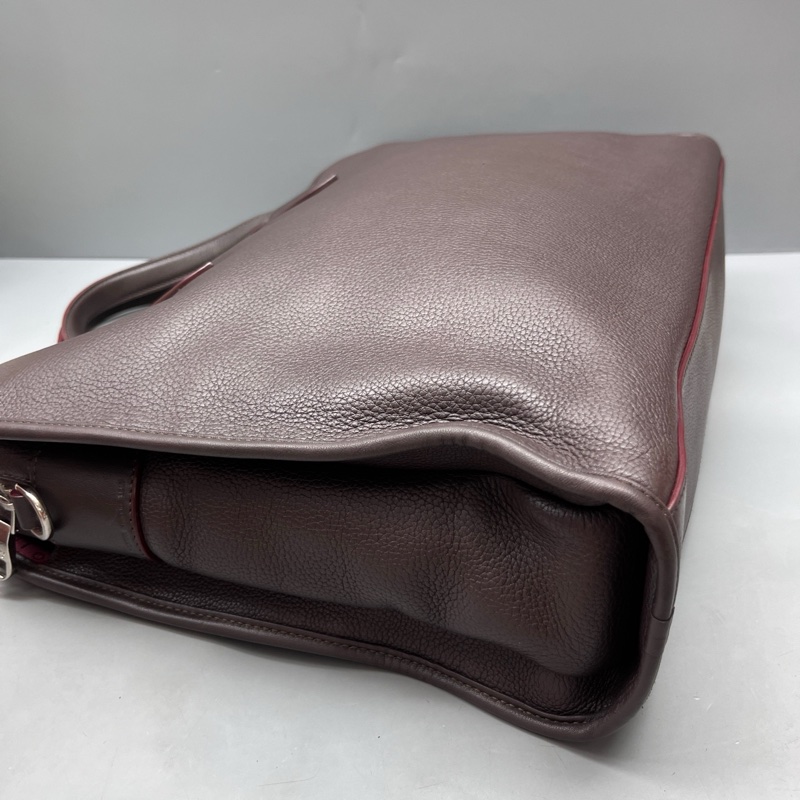 Loewe 羅意威 深棕色荔枝紋公文包 尺寸42*28-3