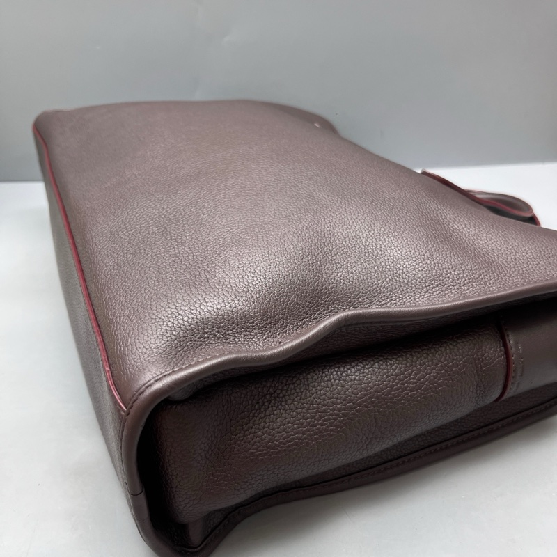 Loewe 羅意威 深棕色荔枝紋公文包 尺寸42*28-4