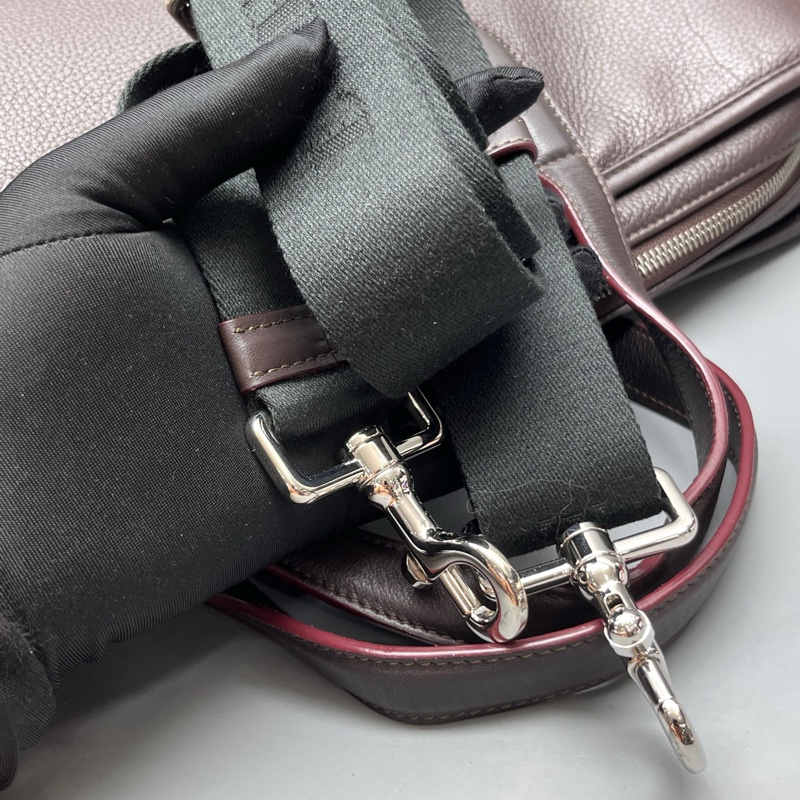 Loewe 羅意威 深棕色荔枝紋公文包 尺寸42*28-5