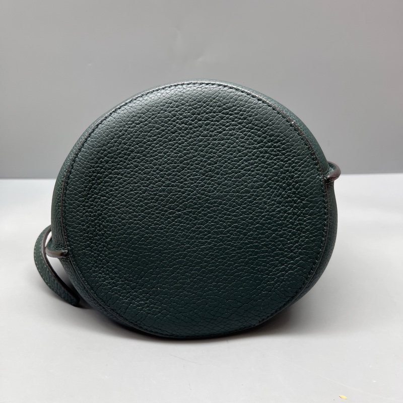 CELINE 賽琳 墨綠色荔枝紋Big bag水桶包 尺寸15*21-2