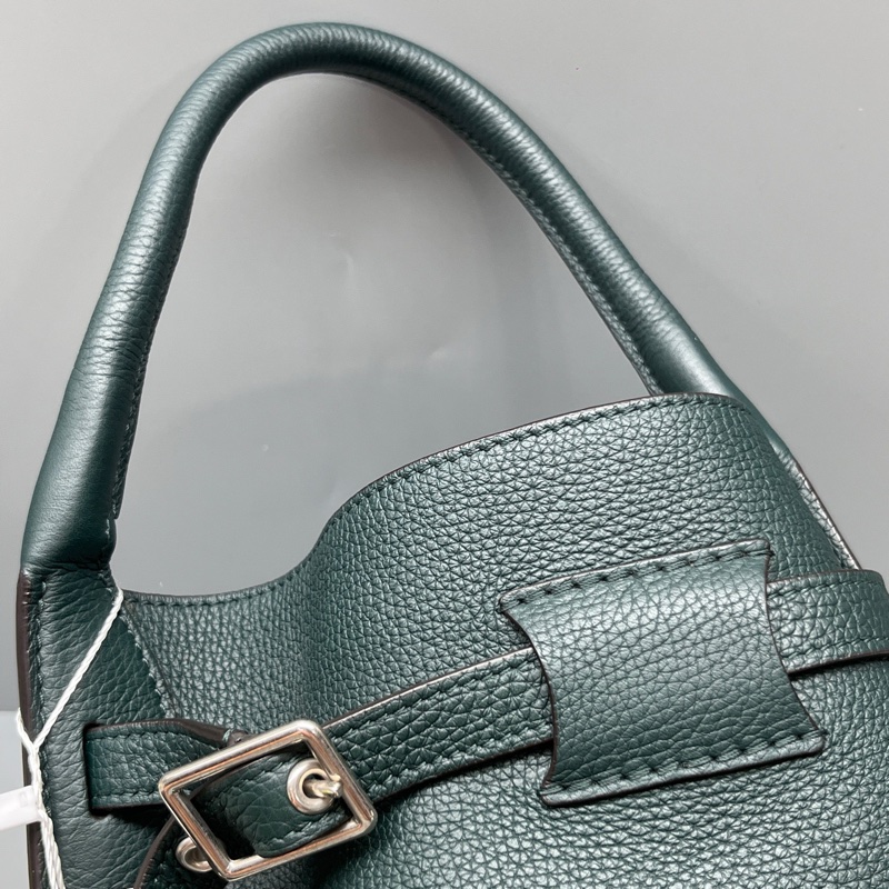 CELINE 賽琳 墨綠色荔枝紋Big bag水桶包 尺寸15*21-6