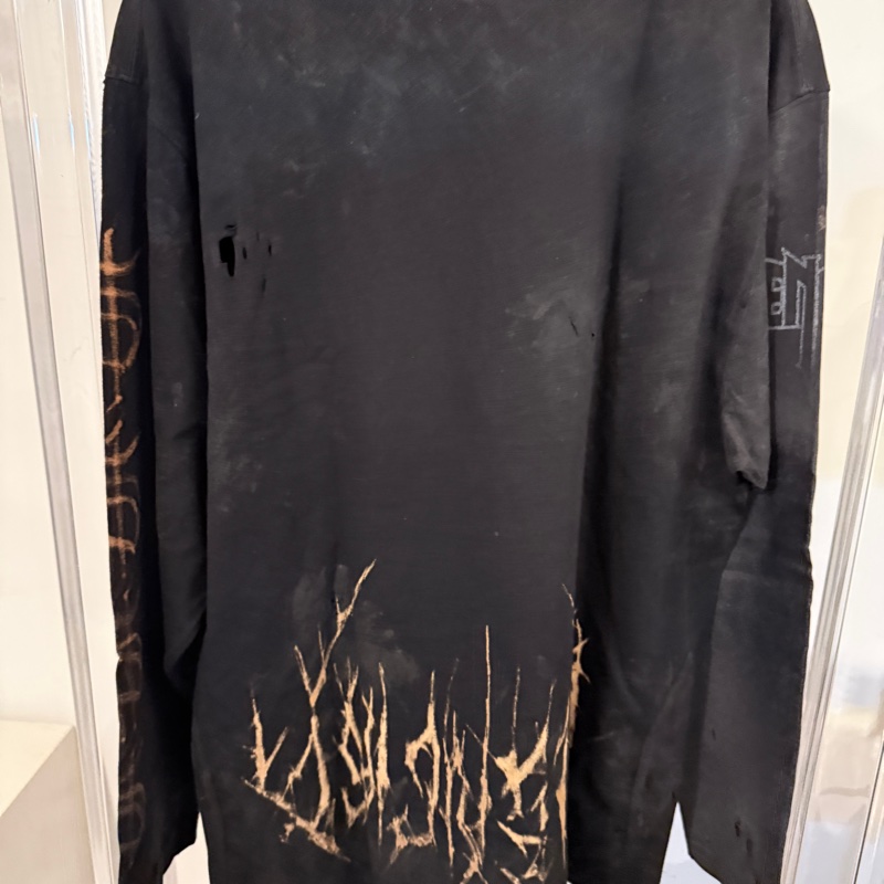 Balenciaga✨巴黎鐵塔倒置破壞做舊長袖上衣T 1碼-5