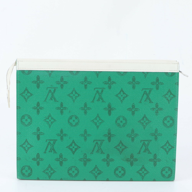 成色極佳的 Louis Vuitton Everyday LV Pochette Voyage MM M80803 男士真皮手拿包,帶 RFID 防盜功能-1