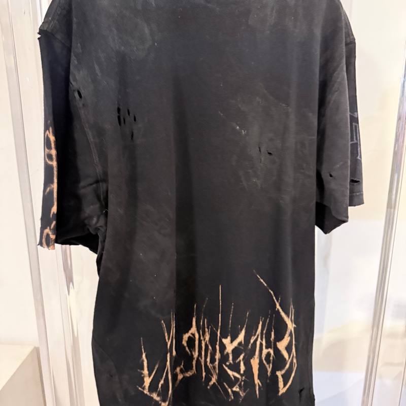 Balenciaga✨巴黎鐵塔倒置破壞做舊短袖上衣T 1碼-2